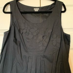 Ann Taylor Black Linen Sleeveless Top Sz XL
